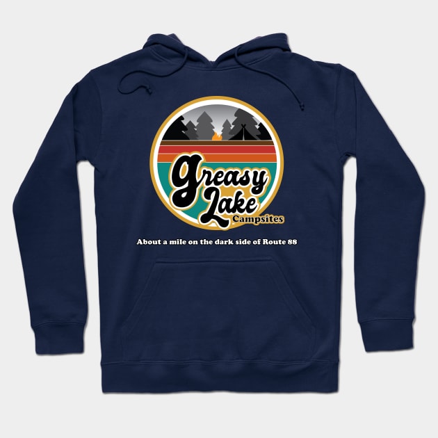 Greasy Lake Campsite Hoodie by bintburydesigns